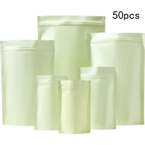 Self supporting aluminum foil bag plastic food packaging self sealing bag tea gift bag thickened aluminum foil bag trial bagging