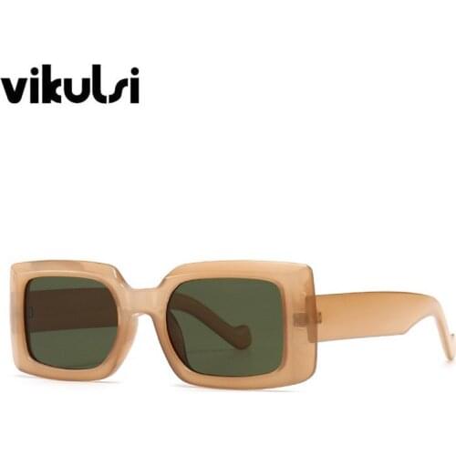 Vintage Rectangle Sunglasses Men Women Modern Design Shades UV400 Fashion Small Square Sun Glasses 2021New Glasses Champagne
