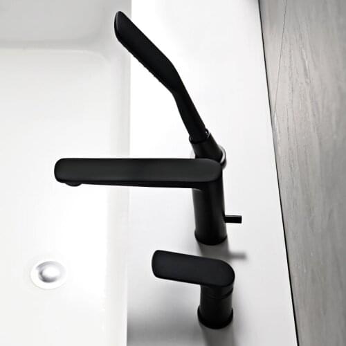Modern black shower system cold and hot bathroom mixer shower faucet set water faucets