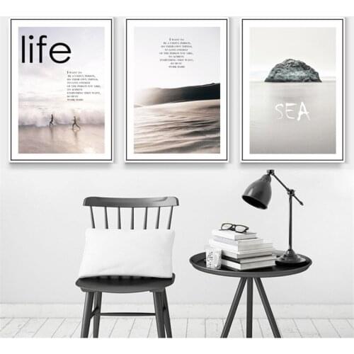 Nordic Modern Sea View Ocean Home Painting peaceful life Mural Decorative Painting ocean sea print on canvas waterproof picture
