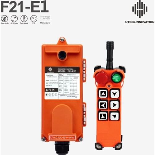 Universal UTING F21-E1 Industrial Radio Wireless Remote Control AC/DC for Crane 1Transmitter 1 Receiver 18-65V 65-440V