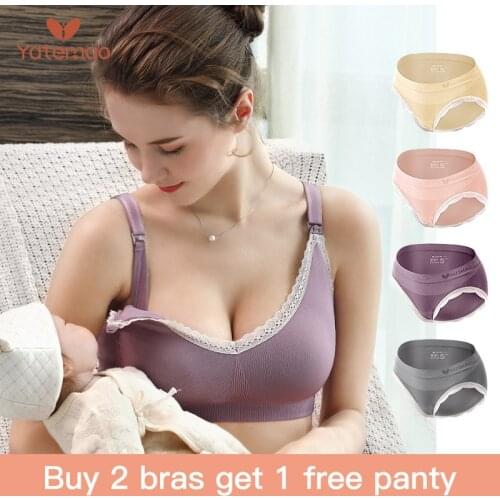 YATEMAO Breastfeeding Bra Pregnancy Clothes Maternity Nursing Bra Feeding Bra for Soutien Gorge Allaitement Pregnant Women