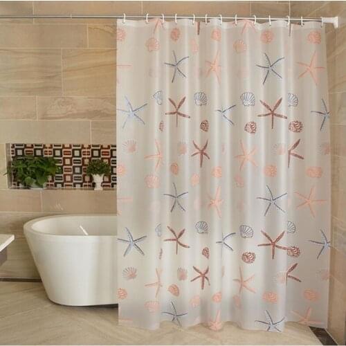 Shower curtain Waterproof shower curtain PEVA material thickened shower curtain anti-mildew Bathroom partition curtain with hook