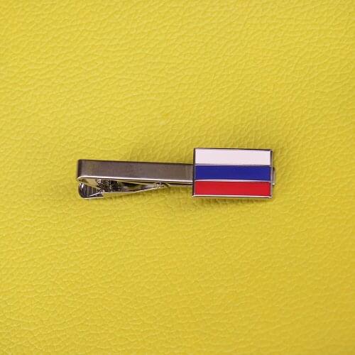 Russia flag tie clips Soviet USSR coutry jewelry patriot gift mens shirts accessories