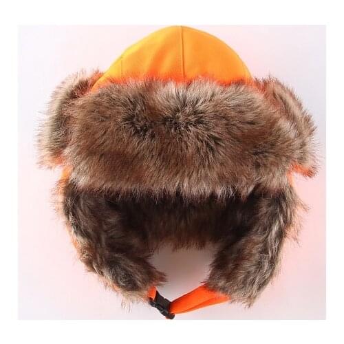 Comrade orange hat winter hat russian style hat boys girls teenagers mom