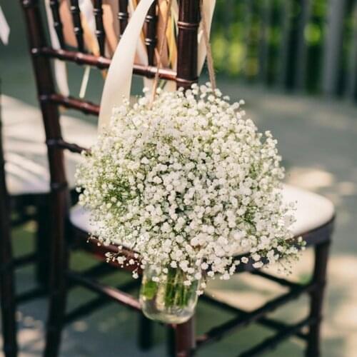 1-5Pc White Baby Breath Artificial Gypsophila Real Touch Fake Flower DIY Bridal Bouquet For Wedding Party Home Garden Decoration