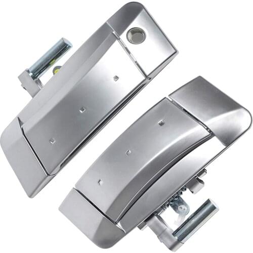 1 Pair Left & Right Exterior Door Handle Silver, Compatible with Nissan 350Z 03-09 80607-CD40B 80607-CD41E, Vehicle Replacement
