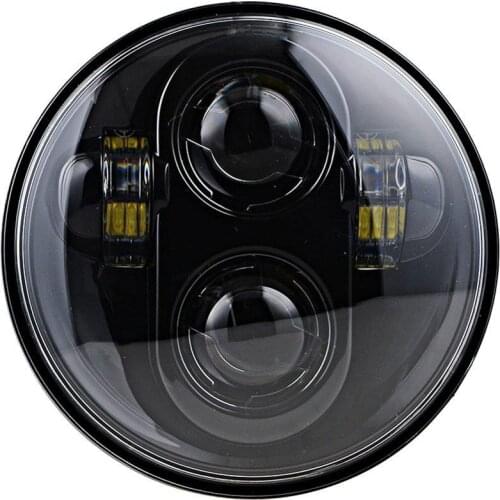 5.75" 5 3/4 inch LED Motorcycle Headlight Black For Sportster 1200 XL1200L Custom XL1200C 883 XL883 883L XL883R