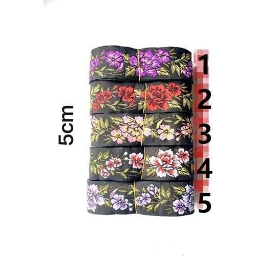 5cm ethnic style computer tight embroidered webbing,QC0422L