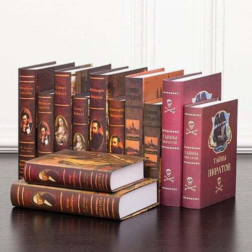 8Pcs European Vintage Fake Decoration Book Simulation Book Nordic Accessories Photo Props Book Office Sample Room Decoration