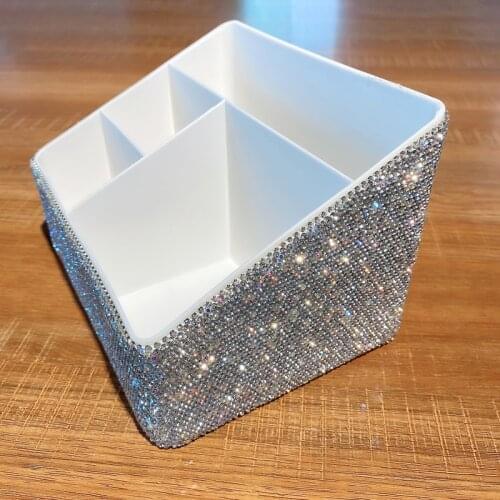 Diamond storage box living room desktop multi grid sundry storage box girl dressing table jewelry storage cosmetic containers