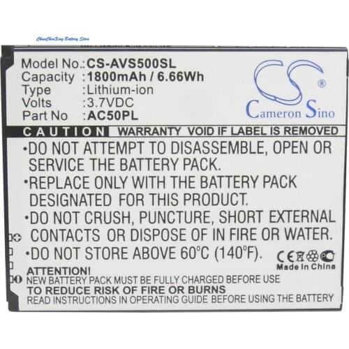 Cameron Sino High Quality 1800mAh Battery AC50PL for Archos 50,50 Platinum,50b Oxygen