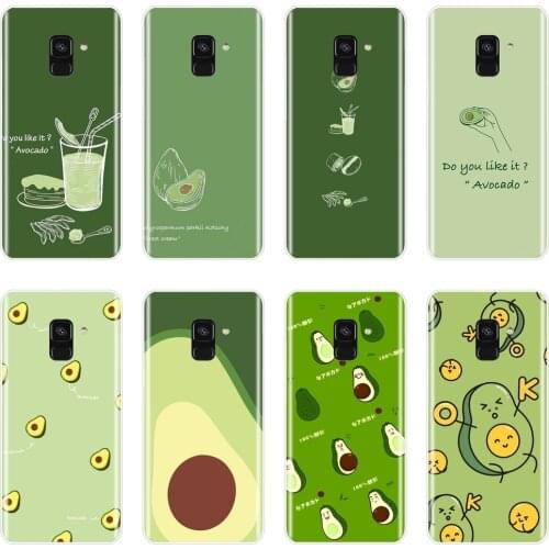 Phone Case For Samsung Galaxy A3 A5 A7 2016 2017 Soft Silicone Green Avocado Back Cover For Samsung A5 A7 2018 A6 A8 Plus Case