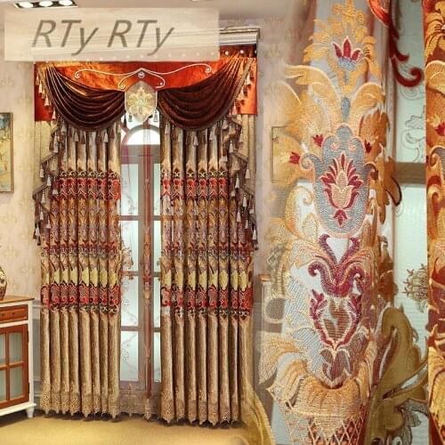 European blackout curtains for Bedroom Bay window quality curtains for Living room with Window Treatment Drap Tulle curtains