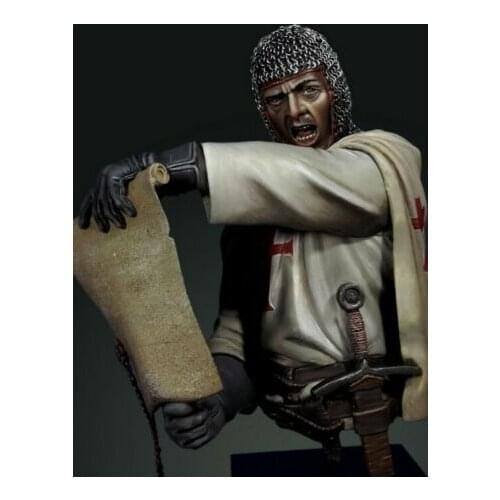 Resin Figure 1/9 ancient Knight Templar man bust Model Unassambled Unpainted Figure Building Kit