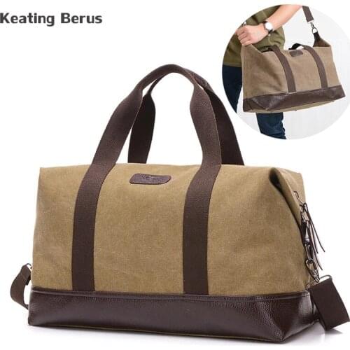 Canvas Travel Bags Duffle Bag For Men Women Traveling Handbag Carry On Luggage Weekend Bag Outdoor Shoulder Bag Back Pack