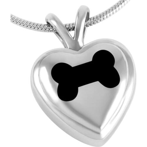 IJD8063 Heart Cremation for Ashes Pendant Stainless Steel Keepsake Memorial Necklace for Pet/Human for Ashes Urn Jewelry