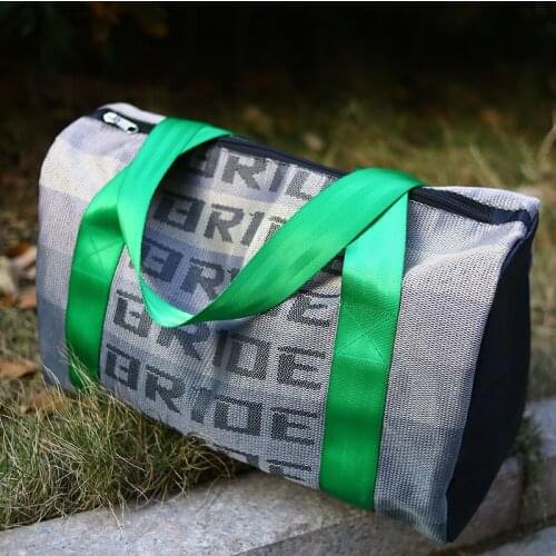 JDM Style Large Fabric Canvas Handbag Racing Duffle School Bags Outdoor Travel Luggage Bag Seat Harness