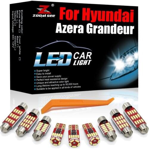 12-24V White Canbus LED Interior Kit For Hyundai Grandeur Azera Grandeur TG HG 2005-2016 Car Trunk Dome Map Light Bulb Parts