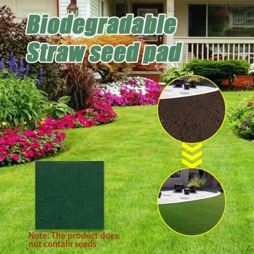 Grass Seed Mat Seed Starter Mat Gardening Grass Seed Carpet Seed Starter Mat Garden Supplies Lawn Grass Seed Pads Garden Tool