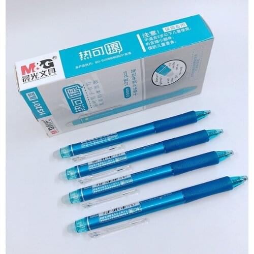 M&G Retractable 0.5mm Magic Erasable Gel Ink Pen Blue Bullet Nib School Student Stationery Office Supplies Writing Tools H3201
