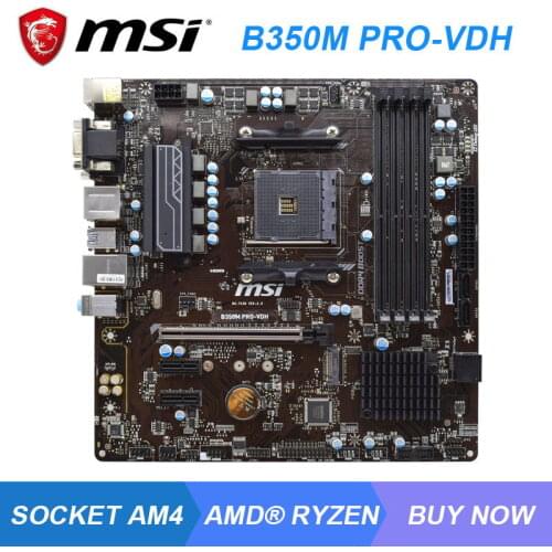 Socket AM4 Used Motherboard DDR4 B450M For MSI B350M PRO-VDH M.2 USB3.0 Gaming PC Motherboard Supports AMD Ryzen 1st 2nd