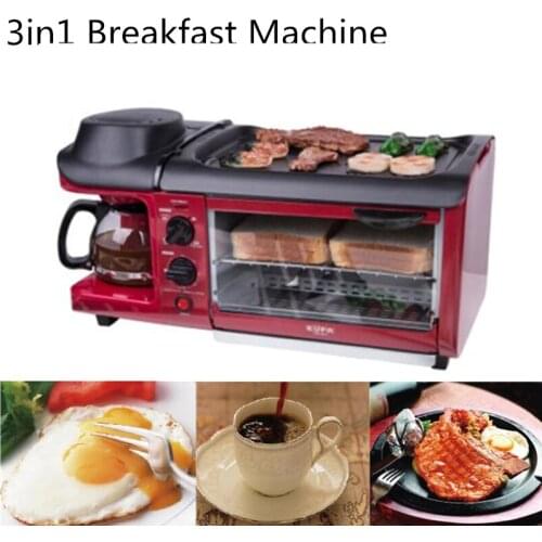 Multifunction breakfast maker oven bacon toast oven coffee maker 3 in 1 maker machine breakfast machine bake oven fried egg