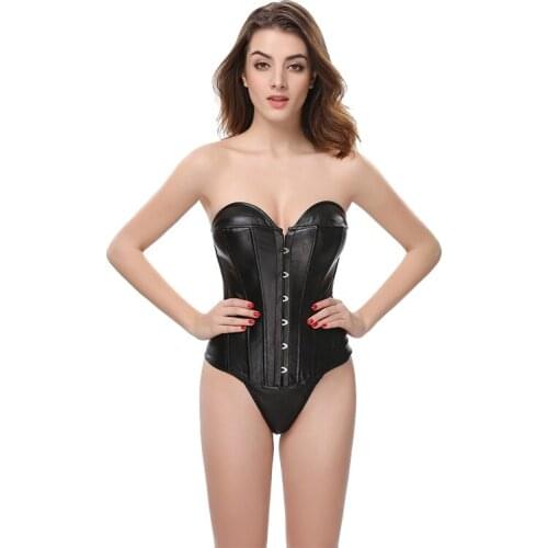 Fashion Corset Bustier Dress Set Overbust Sexy Lingerie Women Corselet Tops Skirt Thong Party Fajas Colombianas korsett