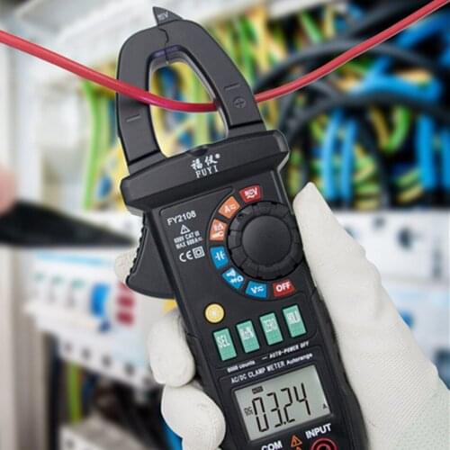 FY2108 High-precision Clamp-type AC and DC Ammeter Multimeter Electrician Digital Display Multi-function Clamp Meter