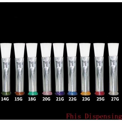 Soft Brush 14G-27G Dispensing Brush Needle 8mm Flat MouthBrush Needle Diamete for Dispensing Glue