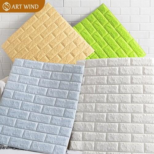 3D Wall Stickers Imitation Brick Bedroom Decor Waterproof Self-adhesive Wallpaper For Living Room Kitchen TV Backdrop Decor
