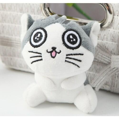 New Gray CAT Lovely Little Cat Keychain Plush Toys Dolls; Key Chain Gift Pendant Toy ;cat plush ;Cat Plush Stuffed Doll