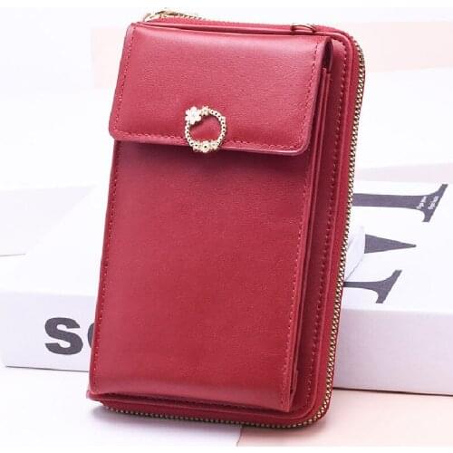 New Fashion Long Wallet Crossbody Bags For Women PU Leather Clutch Phone Messenger Bag Ladies Purse Multi-function Shoulder Bag