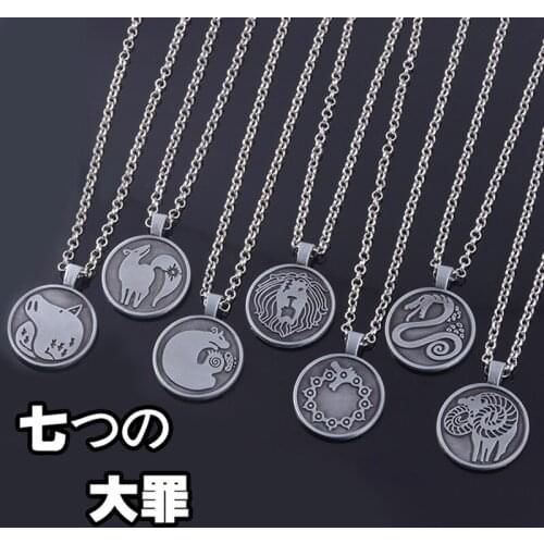 The Seven Deadly Sins Meliodas Escanor Necklace Nanatsu No Taizai Lion Boar Goat Fox Protagonist Tattoo Necklace Jewelry Gift