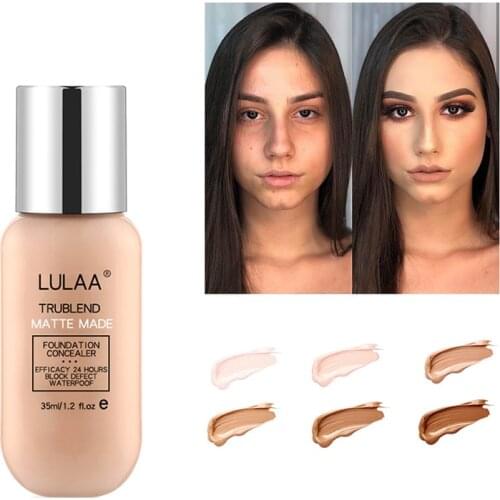 Professional Full Coverage Liquid Foundation Face Base Makeup Natural Color Concealer Whitening Lasting Primer Makeup