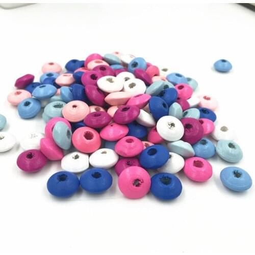 DIY 200X Wooden Spacer Beading Beads Loose Bead Makeing Bracelet Necklace 12mm