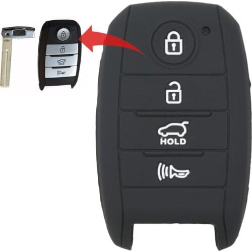 MICOCHE 4 Buttons Silicone Smart Car Key Case Cover For KIA New Squeak K5 2014 2015 2016 K3 k3S K4 Optima Sportage Rio Sorento