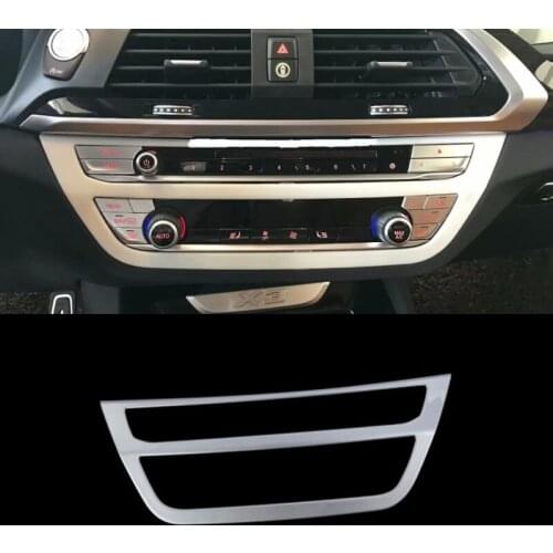 Interior Trim Air conditioning CD Control Panel decoration frame Car Styling Stickers cover Auto accessories For BMW X3 G01 2018