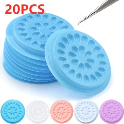 10/20PCS New Glue Gasket Eyelash Glue Holder Adhesive Pallet Eyelash Extension Glue Pads Stand On Eyelash Plastic Makeup Tools