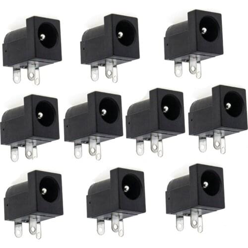 10/20pcs 5.5x2.1/2.5mm DIP 3Pin DC Power Supply Connectors Jack Socket Female PCB Mount Terminal Adapter Blocks Universal socket