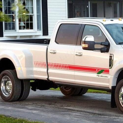 2 Pcs Car Stickers for Ford F-350 DIY Accessories Sports Long Styling Skirt Sticker DIY Auto Styling Decals