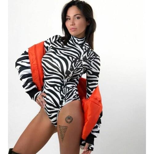 2020 Women Leopard Bodysuit Sexy Transparent Body Overall Bodysuit Mesh Sheer Turtleneck Jumpsuit One Piece Clubwear Tops