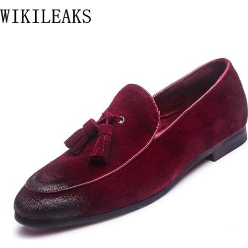 2020 Designer Casual Shoes Genuine Leather Cow Suede Tassel Men Loafers Luxury Brand Slip On Dress Shoes Oxfords Shoes For Man