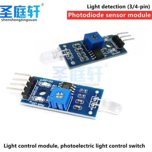 Photodiode sensor module Light control module Photoelectric light control switch Light detection (3/4 pin)