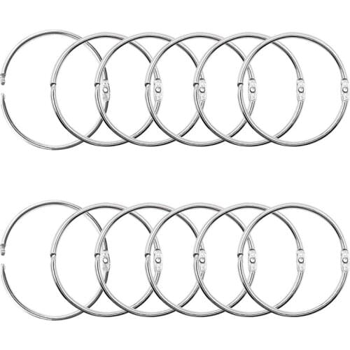 30Pcs Shower Curtain Hook Opening Ring Curtain Ring Stainless Steel Round Hanging Ring Movable Clasp