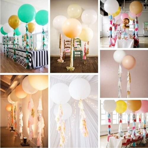 5pcs/pack Gold Silver Shining Crafts Tissue Paper Tassels Garland Paper Pom Birthday Wedding Party Decoration Balloon Tassel