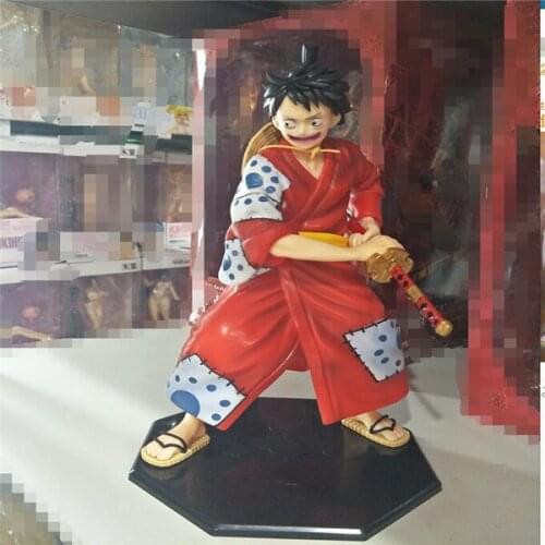 Anime One Piece Monkey D Luffy kimono Samurai Ver. PVC Action Figure Collection Models Toys