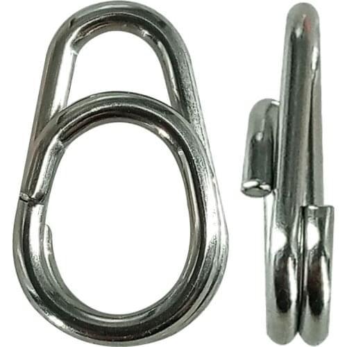 AS 20pcs Fishing Rings 304 Stainless Steel Split Rings Strengthen Solid Ring Lure Connecting Ring Fishing Accessories