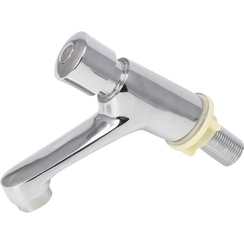 Auto Self Closing Water Saving Tap Bathroom Basin Cold Faucet Delay Push Button