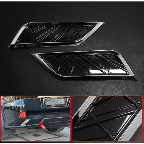Car Rear Tail Bumper Exhaust Cover Sticker Trims For Lexus LX 570 LX570 Super Sport Style 2016 2017 2018 2019 2020 2021